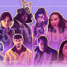 A collage of images from the best TV shows of 2024.